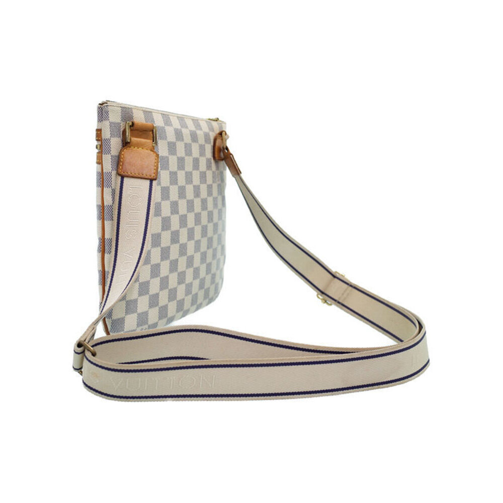 Louis Vuitton Bosphore Shoulder White Azur Pochette Bag Damier
